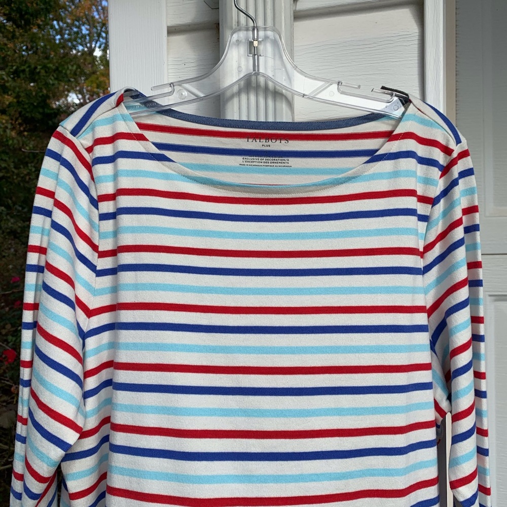 NWT Talbots Multicolored Striped Sweatshirt